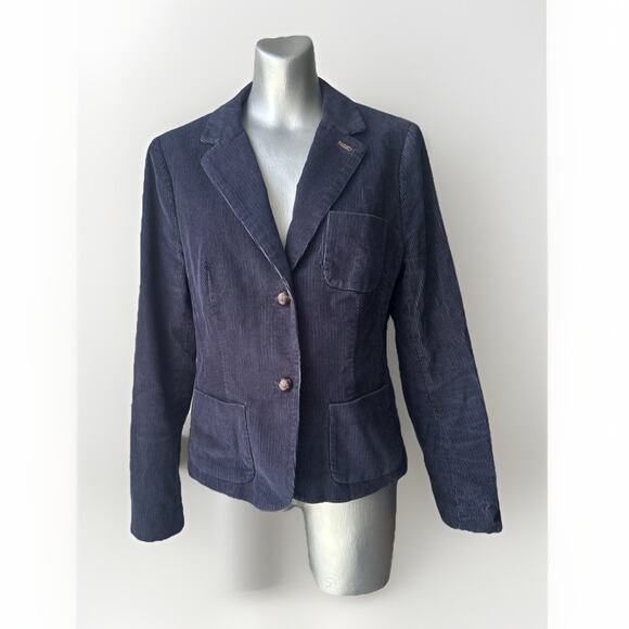 Boden Navy Corduroy Blazer Women’s 10 Classic Preppy Old Money Academia Fall - Picture 1 of 11